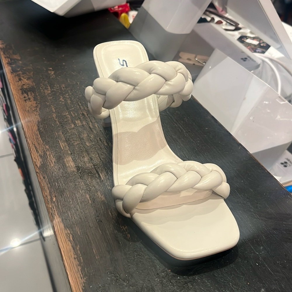 Off white heels 3 inch heel
